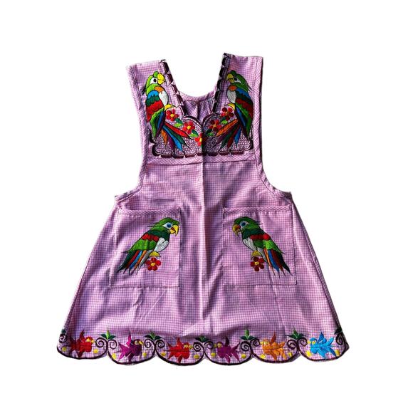 Mexican Folkloric apron embroidered  one of a kind mexico todo corazon SMALL - Picture 9 of 11